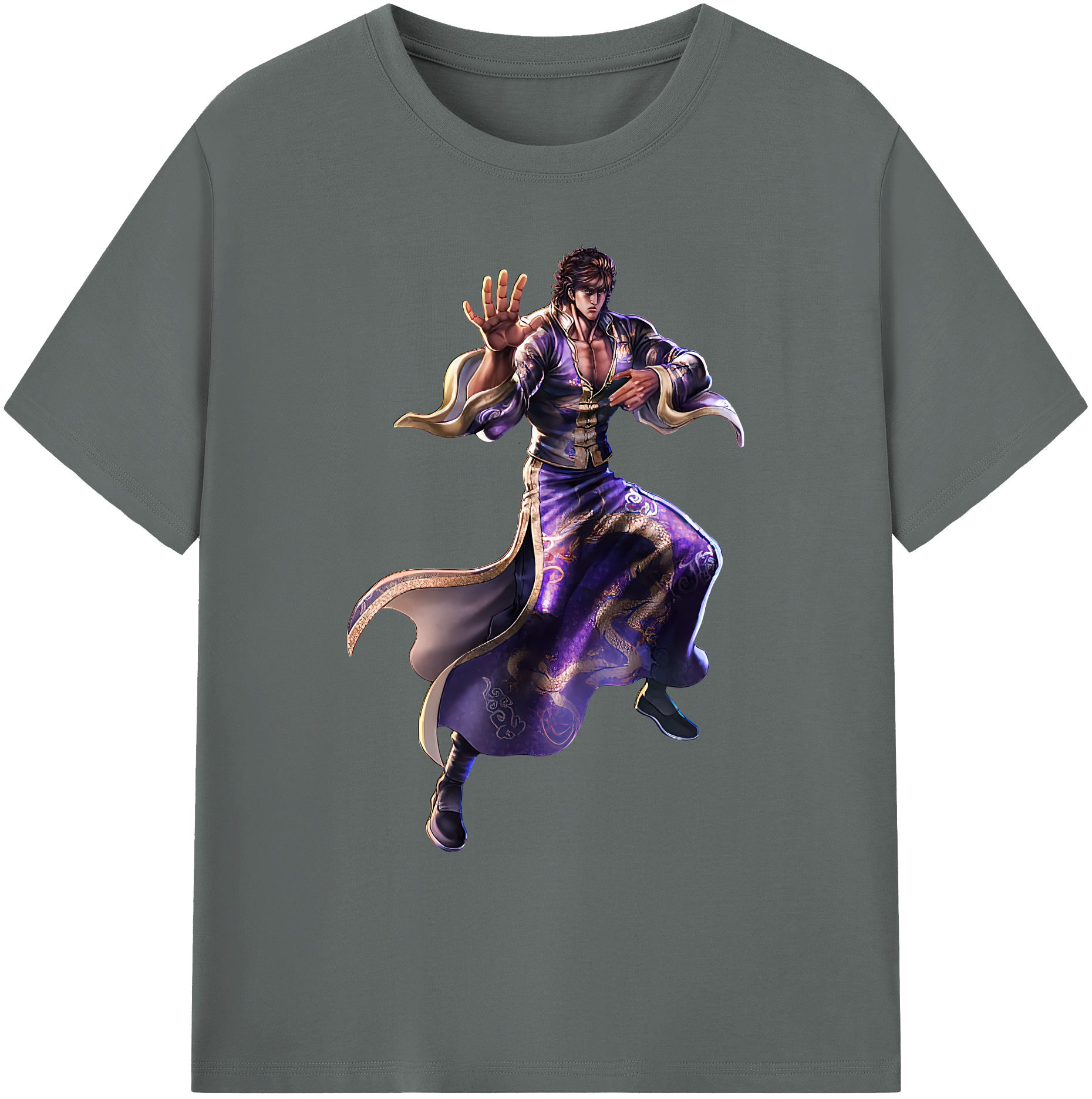 （画像用） 北斗の拳 Fist of the North Star 綿100％ メンズ半袖Tシャツ｜肌触りやわらか＆通気性